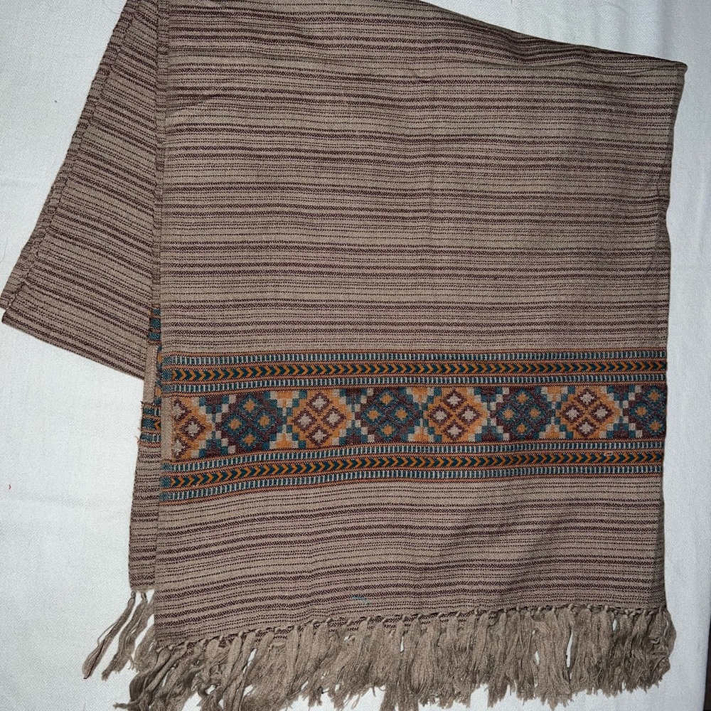 Exclusive handloom yak wool shawl, woolen throw, blanket scarf